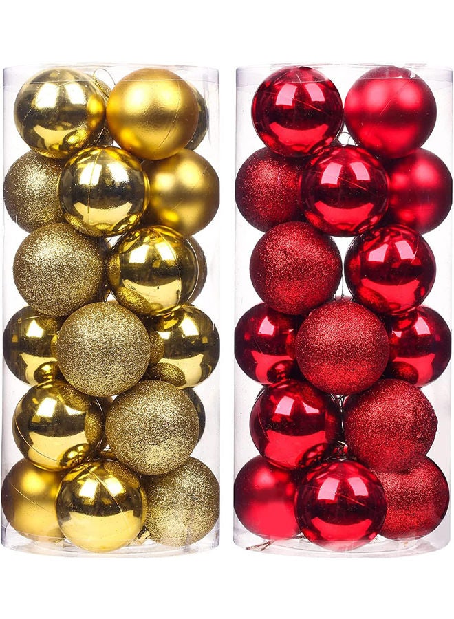 كرات كريسماس لتزيين شجرة الكريسماس 48 قطعة - Image 1