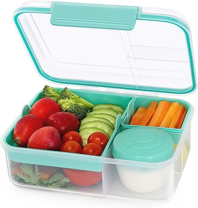LUNCH BOX WITH COMPARTMENTS BPAFREE LEAKPROOF AIRTIGHT FOOD STORAGE CONTAINER IDEAL FOR MEAL PREP OFFICE KIDS SCHOOL TIFFIN MICROWAVE FREEZER SAFE