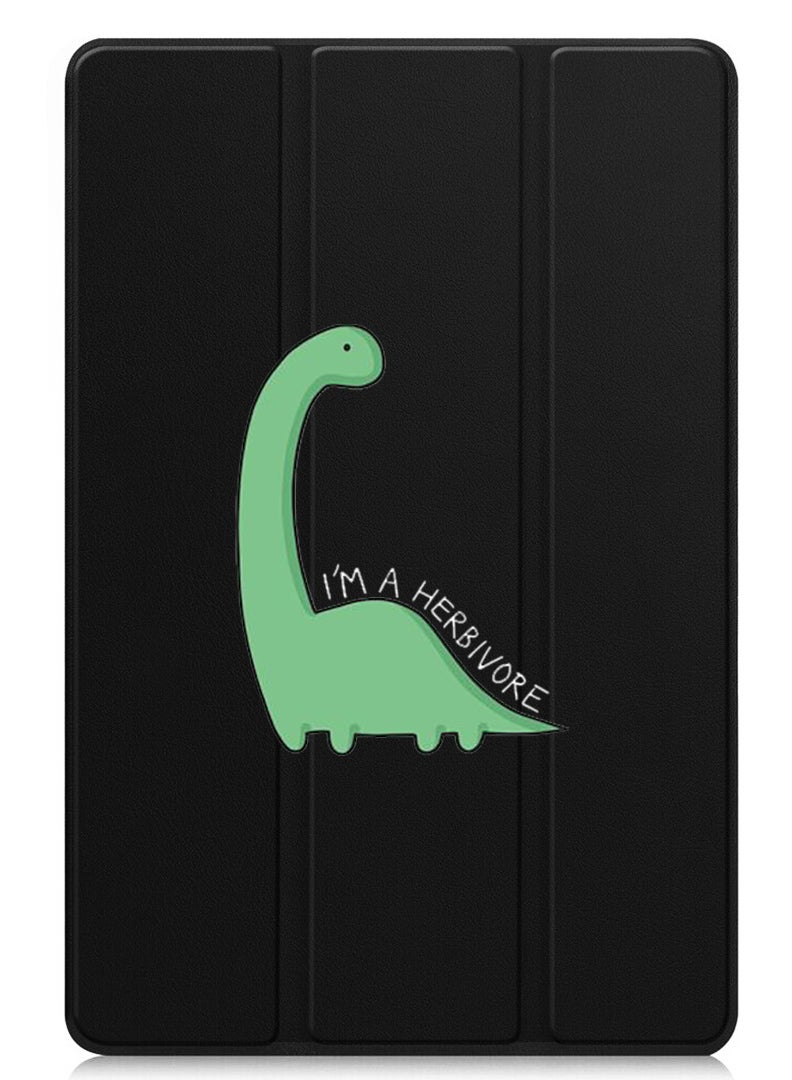 Theodor Protective Flip Case For Xiaomi Pad 7 & Xiaomi Pad 7 Pro With Trifold Stand Auto Wake Sleep Shockproof Cover - Dino - White - Image 1