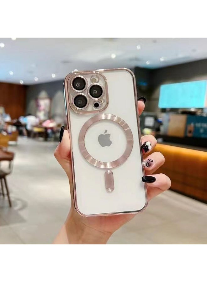 NIBEMINENT Protection Case With Magsafe For iPhone 15 Pro, Rose Gold