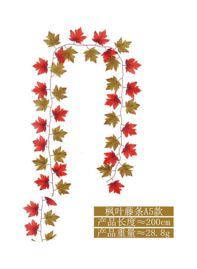 نيبمينينت أوراق كرمة صناعية بتصميمٍ معلق أخضر/ أحمر 2متر