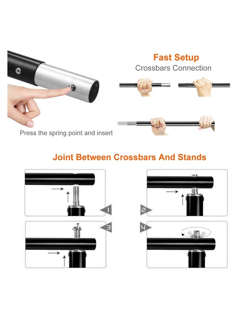 Hihonor - Backdrop Stand, 10Ft Wide Adjustable Backdrop Stand, Background Support System Kit with Clamps Carry Bag for Photography, Wedding, Party Decoration, Photo Video Studio - Image 1