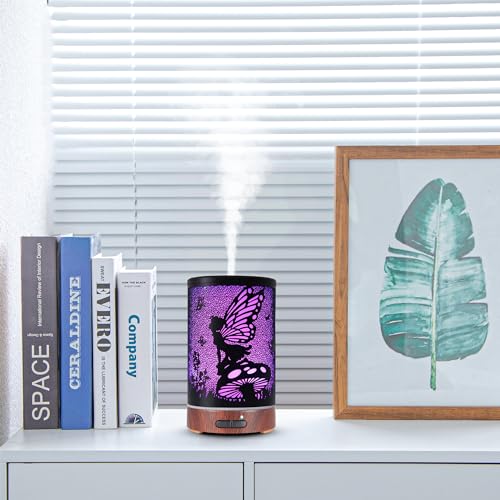 kobodon Essential Oil Diffuser, Ultrasonic Diffuser for Essential Oil, Cool Mist Humidifier Aromatherapy Diffuser with 7 Color Lighting Changing Modes, Waterless Auto Shut-Off for Home（Flower Fairy） - Image 5