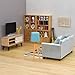 iLAND Dollhouse Couch with Dollhouse Living Room Furniture Set Doll House Furniture and Accessories Set Classic 12pcs - Image 2