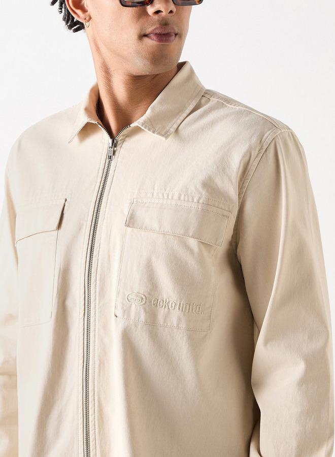 Ecko Unltd. Ecko Zip Though Shirt with Long Sleeves and Pockets - Image 4