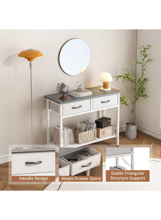 NEWLAN Console Tables for Living Room, Entryway Table with 2 drawers, Easy to Clean, Long Behind Couch Table for Hallway Bedroom. 75*85*35cm - Image 4