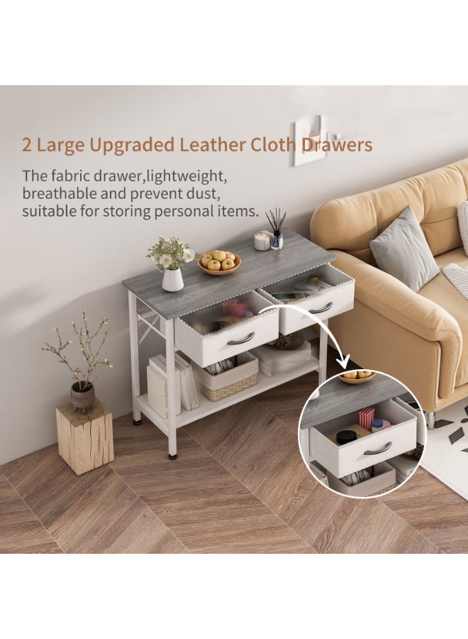 NEWLAN Console Tables for Living Room, Entryway Table with 2 drawers, Easy to Clean, Long Behind Couch Table for Hallway Bedroom. 75*85*35cm - Image 5