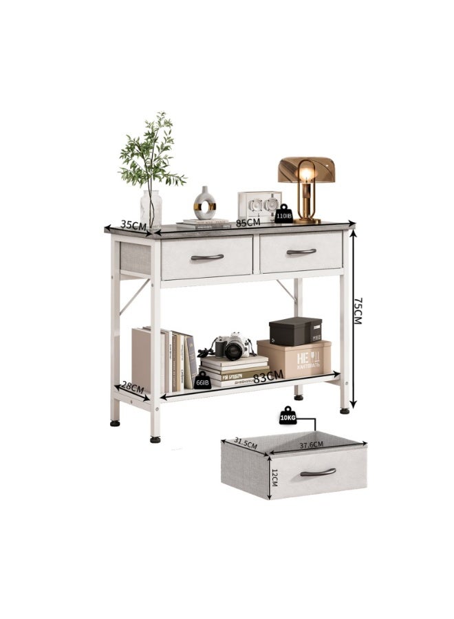 NEWLAN Console Tables for Living Room, Entryway Table with 2 drawers, Easy to Clean, Long Behind Couch Table for Hallway Bedroom. 75*85*35cm - Image 3
