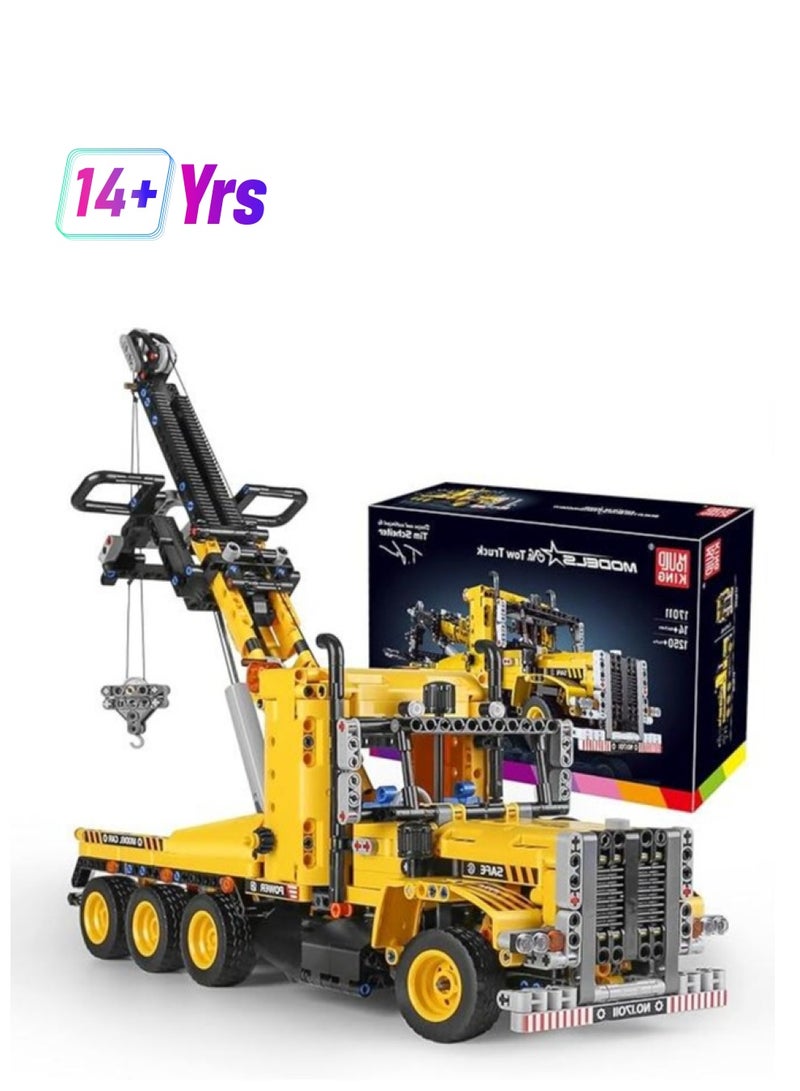 mould king 17011 Educational Heavy-Duty Tow Truck Building Block Toy Set, Technology MOC Road Trailers Building Brick Gift Toys for Boys & Girls  - Image 1