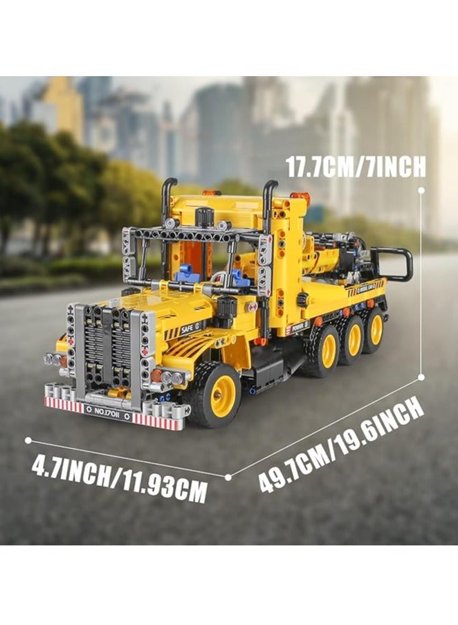 mould king 17011 Educational Heavy-Duty Tow Truck Building Block Toy Set, Technology MOC Road Trailers Building Brick Gift Toys for Boys & Girls  - Image 3
