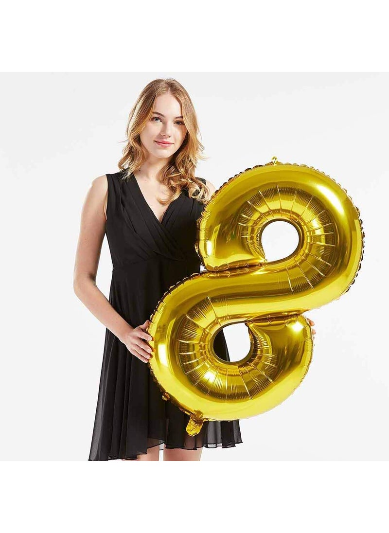 MAGJUCHE 40inch Gold Foil 80 Helium Jumbo Digital Number Balloons 80th Birthday Decoration for Girls or Boys 80 Birthday Party Supplies  - Image 2