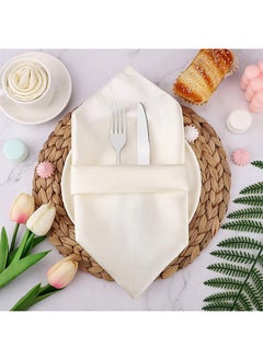 Arabest 10 Pieces Satin Napkins Durable Square Table Napkins Soft Dinner Napkins Elegant Silk Napkins Soft Smooth Fabric Washable Napkins For Parties Dinner 17x17s  - Image 3
