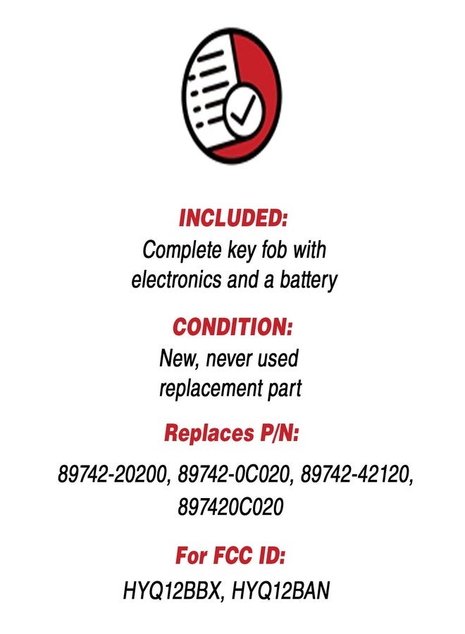 كي ليس اوبشن مجموعة KeylessOption المكونة من 4 قطع: جهازان للتحكم عن بعد للدخول بدون مفتاح لسيارة HYQ12BBX بالإضافة إلى مفتاحين غير مقطوعين لتشغيل المحرك. - Image 3