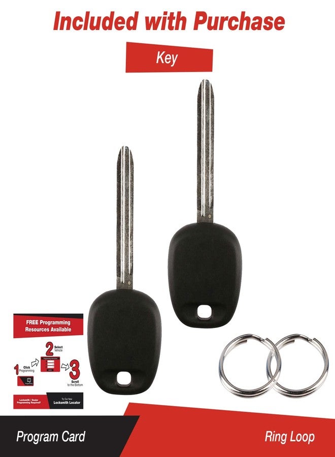 كي ليس اوبشن مجموعة KeylessOption المكونة من 4 قطع: جهازان للتحكم عن بعد للدخول بدون مفتاح لسيارة HYQ12BBX بالإضافة إلى مفتاحين غير مقطوعين لتشغيل المحرك. - Image 5