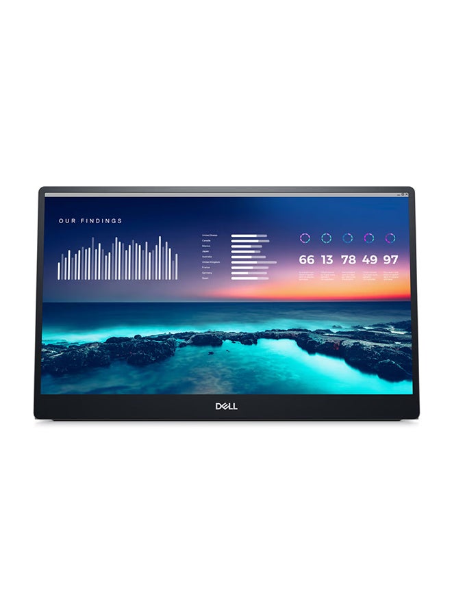 P1424H 14-inch FHD IPS 1080P Portable Monitor, 60 Hz Refresh Rate, 6 ms Response Time, 16.7 Million Colors, 300 nits Brightness, LED Backlight, USB-C Connection Black