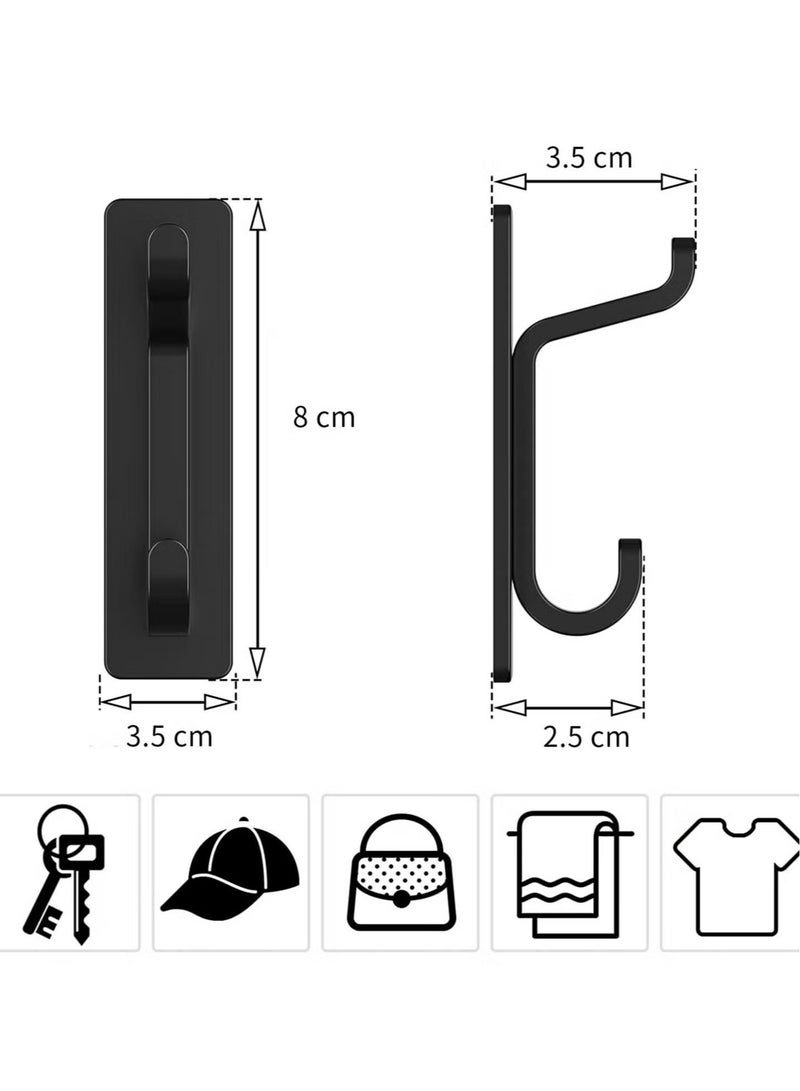 4 Pack Self Adhesive wall Hooks, Heavy Duty Stainless Steel Hooks, Easy to Install Bathroom Kitchen Organizer Hooks for hanging Towel, Clothes, utensils,No Drilling Needed  - Image 4