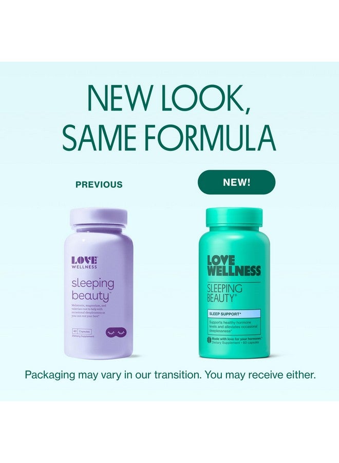 Love Wellness Sleeping Beauty | Sleep Support with Melatonin, Magnesium & L-Theanine | Promotes Restful Sleep, Relaxation & Calmness | Organic Valerian Root Powder & Lemon Balm | 60 Count - Image 2