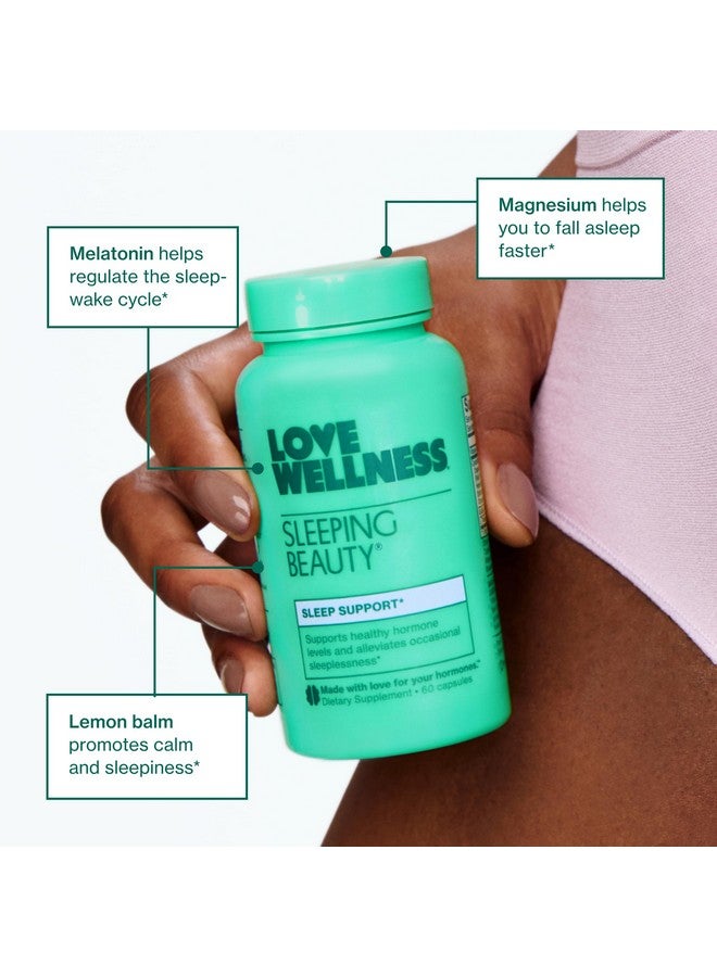Love Wellness Sleeping Beauty | Sleep Support with Melatonin, Magnesium & L-Theanine | Promotes Restful Sleep, Relaxation & Calmness | Organic Valerian Root Powder & Lemon Balm | 60 Count - Image 4
