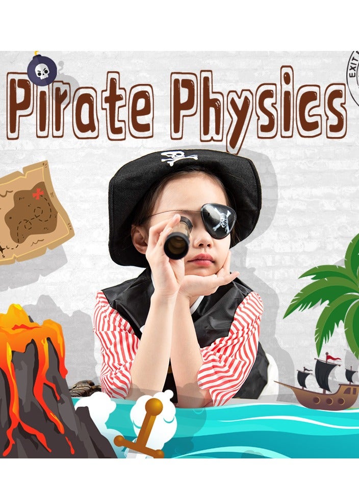 YelaJoy Pirate Costume for Kids, Pirate Hat,Eyepatch,Pirate Cutlass, Children's Dress Up Play Costume,Boy Captain Pirate Costume for Halloween.Dress up four-piece set, Transform into a pirate captain with one click - Image 3