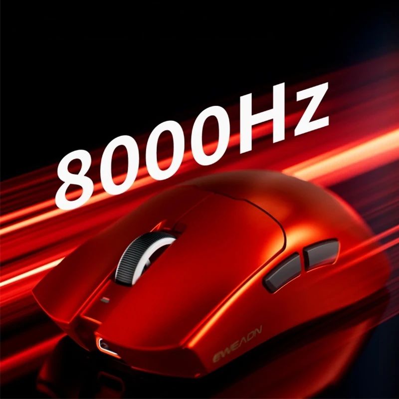 Eweadn S9 Ultra Wireless Gaming Mouse with Paw3950 3395 Sensor Programmable Lightweight Ergonomic, Red - Image 2