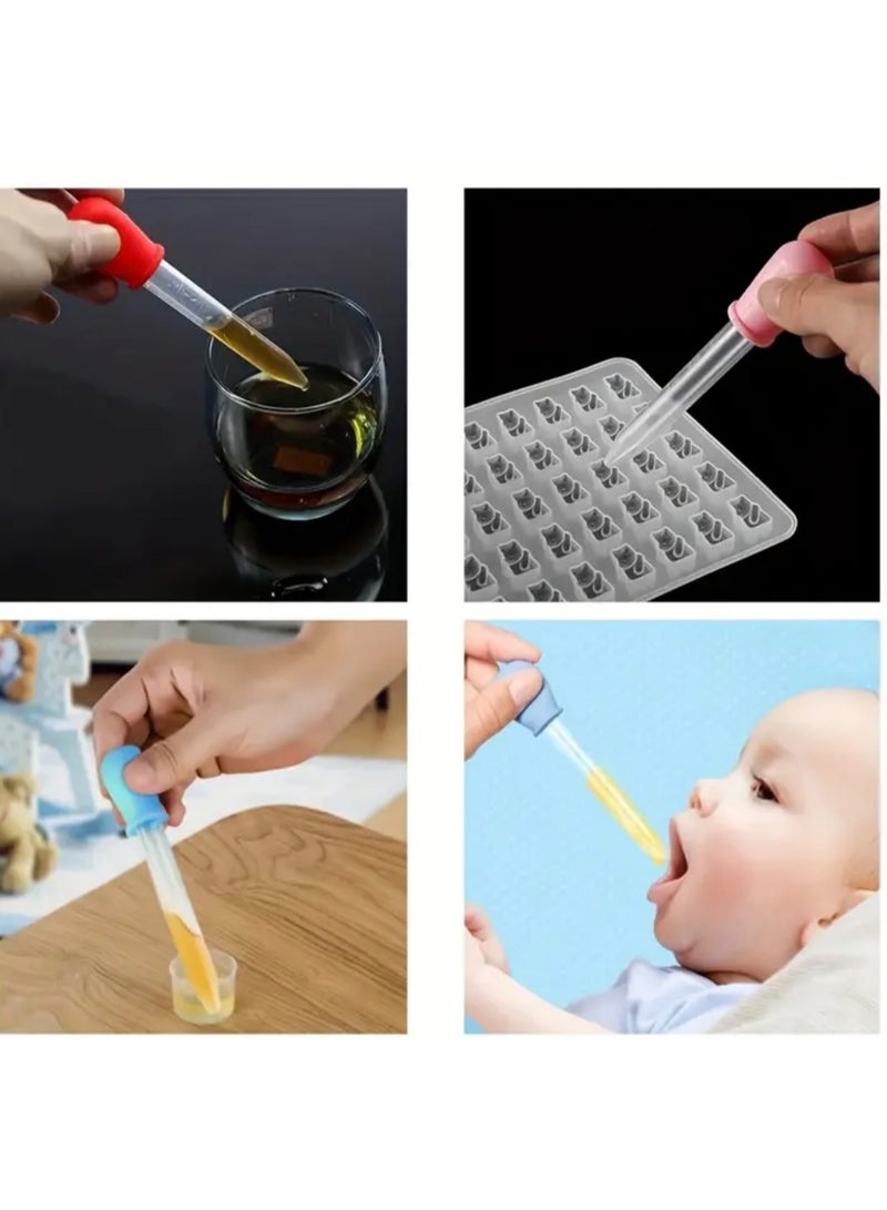 CleanWave - The Pure Effect 6-Pack Silicone Liquid Droppers with Bulb Tip – Reusable Pipettes for Baking, Candy Making, Food Coloring, Essential Oils, Resin Art, Kids Science & Medicine, pet care – Safe, Easy to Clean & Durable - Image 3