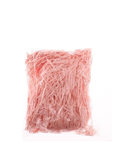 HOME ZONE Raffia Paper Shreds Strands Eco friendly Shredded Crinkle Confetti Crinkle Cut Paper Filling Shredded Paper for Hamper Gift Box Filling (Peach)100 gram