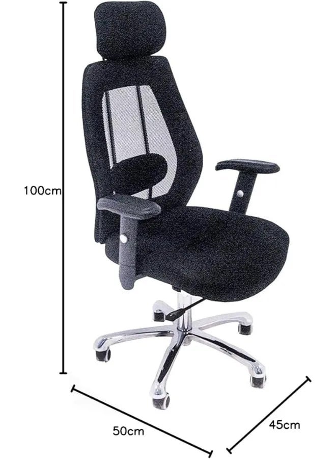 Markero Group Luxury Mesh Ergonomic Office Chair with Synchronous Tilt, Adjustable Headrest and Armrests, Woven Mesh Back for Airflow, and Silent Casters – Perfect for Modern Offices. - Image 2