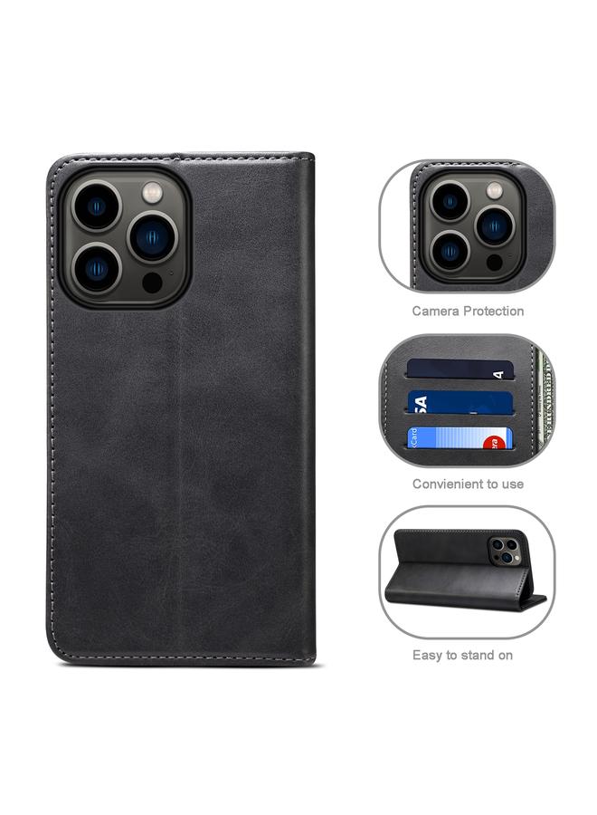 Zaboon Case For iPhone 13 Pro Max Calf Texture Horizontal Flip Leather Case with Holder & Card Slots & Wallet - Image 5