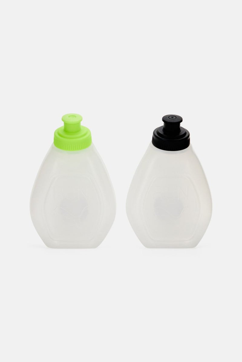 PUMA 2,Packs Running Water Bottles 225 ml, Green and Black - Image 2