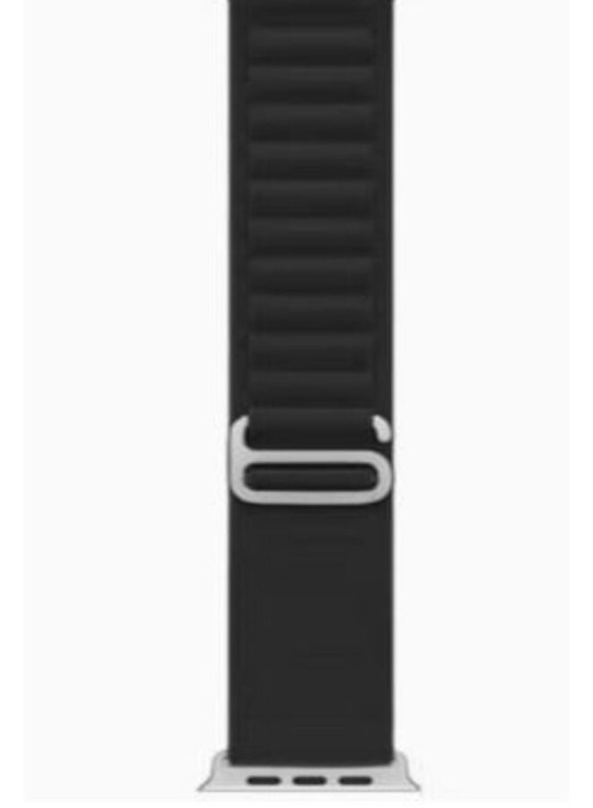 Alpine Loop for Apple Watch 49mm 45 mm mm, Woven Loop with Metal Sport Band with iWatch Band Series Ultra 8 7 6 5 4 3 2 1 SE - Black  - Image 1