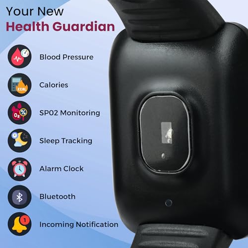 Bouncefit M I D116 Fitness Band Smart Watch for Men, Women, Boys, Girls, Kids – Single Touch Interface, Water Resistant, Workout Modes, Quick Charge Sports Smartwatch – Black I - Image 3