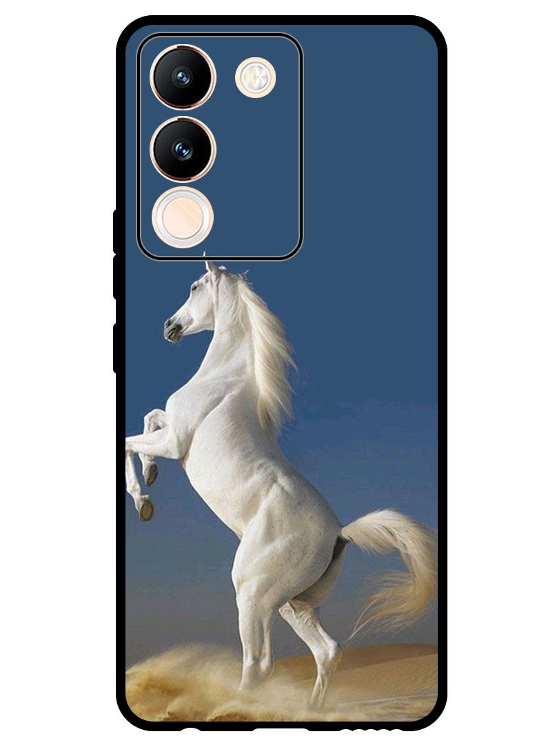 Theodor غطاء واقي مضاد للخدش ومقاوم للصدمات لهاتف Vivo Y200 حصان أبيض - Image 1