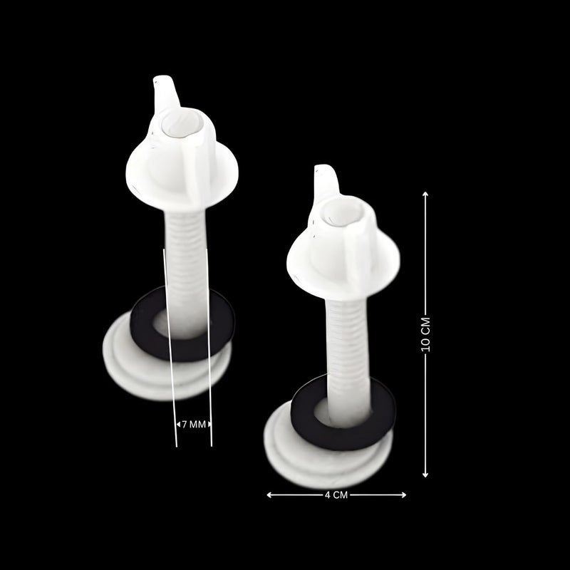 NEW WARE غطاء مقعد مرحاض بلاستيكي أبيض اللون من PVC مع مفصلات نوع CERA دائري مع مشبك طويل - Image 2