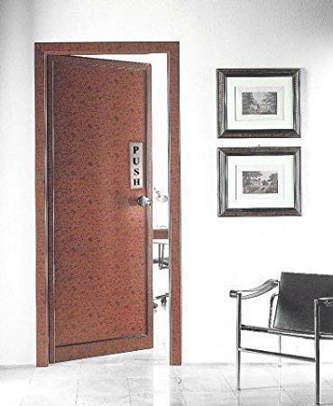eS³kube Self Adhesive Stainless Steel PUSH & PULL Metal Signage Board- Set of 4 Pieces - Image 5