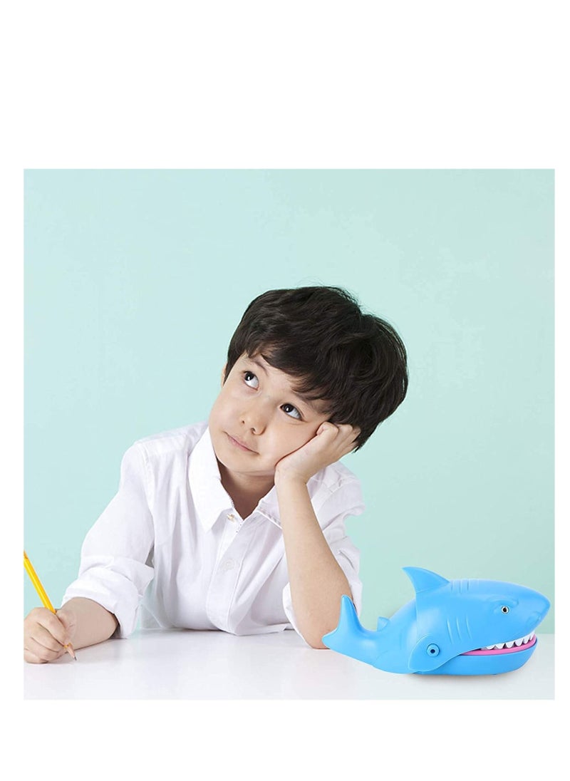 KASTWAVE Shark Dentist Teeth Toys, Dentist Game Biting Finger Games Funny Tricky Chomp Hand Game, Daring Test Game for Kids Toddler Adult Gift Party Favor Gift Dark Blue  - Image 4