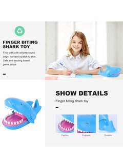 KASTWAVE Shark Dentist Teeth Toys, Dentist Game Biting Finger Games Funny Tricky Chomp Hand Game, Daring Test Game for Kids Toddler Adult Gift Party Favor Gift Dark Blue  - Image 3