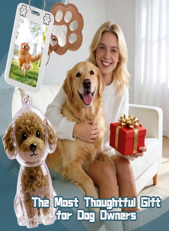 HouseUp Pet Fur Storage Capsules Dog Hair Keepsake Keychain Set (3-Piece) Mini Pet Photo Frame 02 - Image 3