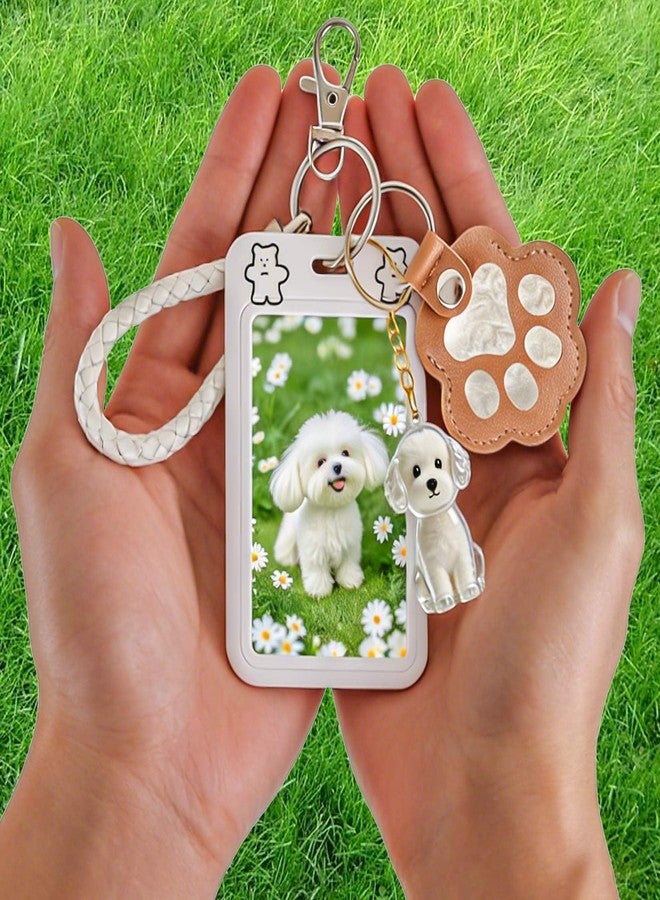 HouseUp Pet Fur Storage Capsules Dog Hair Keepsake Keychain Set (3-Piece) Mini Pet Photo Frame 02 - Image 5