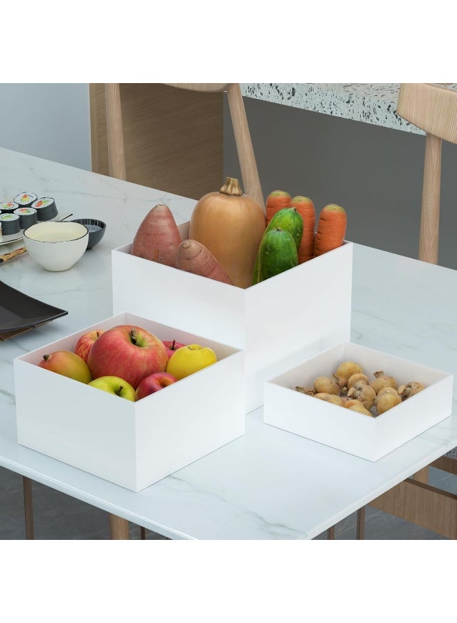 TPGP 3PCS Buffet Risers, Acrylic Cube Nesting Table Risers Display Stand Set with Hollow Bottoms, 6''x7''x8'' Food Display Risers for Buffet Catering Cake Dessert Collectibles Jewelry Figures Party - Image 3