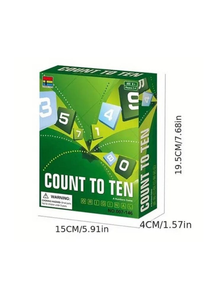 Premium Count to Ten Educational Number Board Game – Green Math Learning Game for Kids Family Play - Image 3