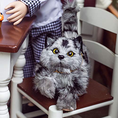 The Queen's Treasures The Queens Treasures 18 Inch Doll Pet Accessory Truly Adorable Realistic Grey Striped Kitty Cat Compatible with American Girl Dolls - Image 5