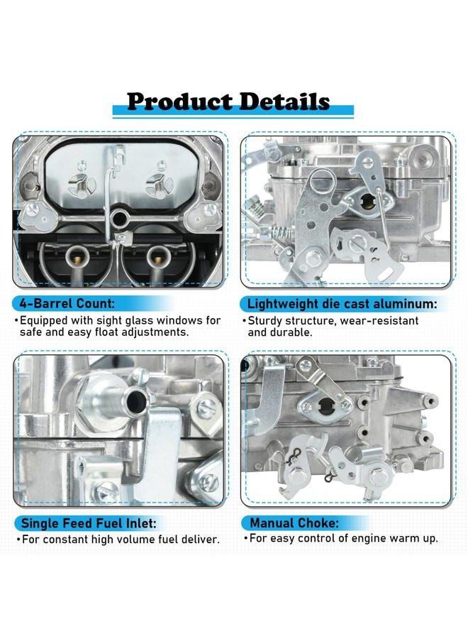 SJDYYMX 1405 600 CFM 4 Barrel Carburetor w/Manual Choke (Non-EGR) - Image 4