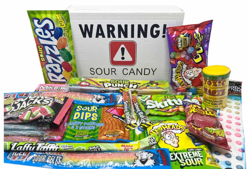 RETRO CANDY YUM Super Sour Candy Variety Pack  Assorted Sour Candy Box  Sour Candy Box for Birthday Gift Celebration Thinking of You - Image 3