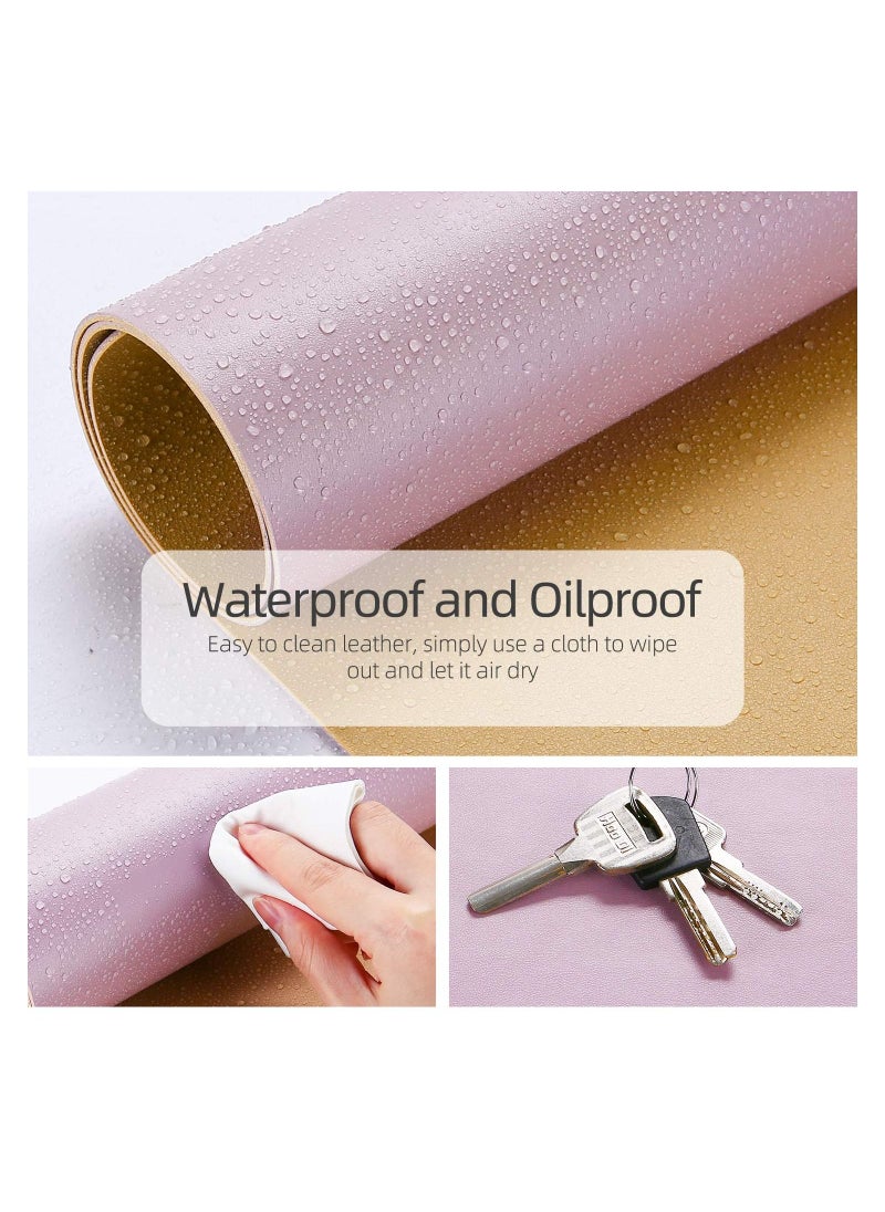 Multifunctional Office Desk Pad, Ultra Thin Waterproof PU Leather Mouse Pad, Dual Use Desk Writing Mat for Office/Home(Gold + Pink) - pzsku/Z8BEB9927219E41AED9B8Z/45/_/1657200676/41d7c7fc-0e1b-436a-b1a5-c4c9788c80ab