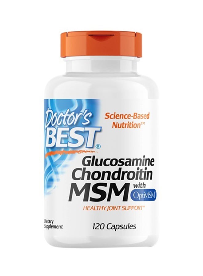 Doctor's BEST Doctor'S Best Glucosamine Chondroitin Msm With Optimsm Capsules Supports Healthy Joint Structure 120 Count Pack Of 1  - Image 1