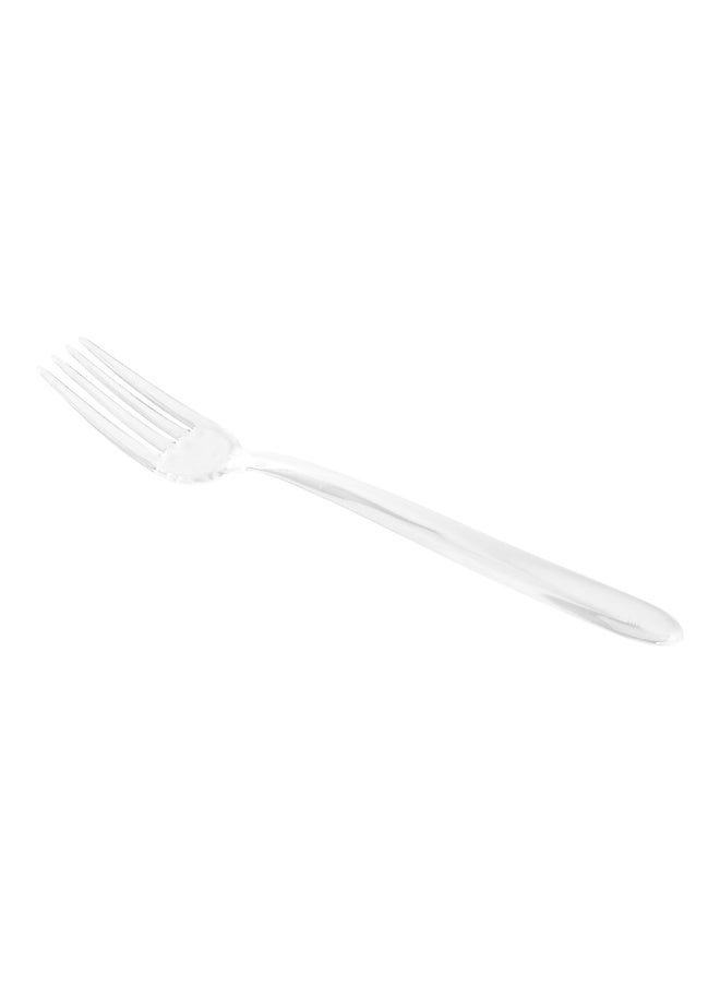 Restaurantware Moderna 7.3 Inch Disposable Forks, 250 Recyclable Plastic Cutlery - Crack-Resistant, For All Types Of Meals, Clear Plastic Party Forks - Image 1
