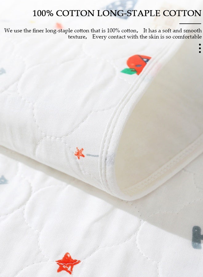 DUNISO Kids Diaper Changing Mat Mattress Sheet Protector Baby Waterproof Bed Pad Bed Wetting Pads Washable and Reusable Potty Training Pads for Pack in Play/Crib/Mini Crib 50*70CM - Image 3