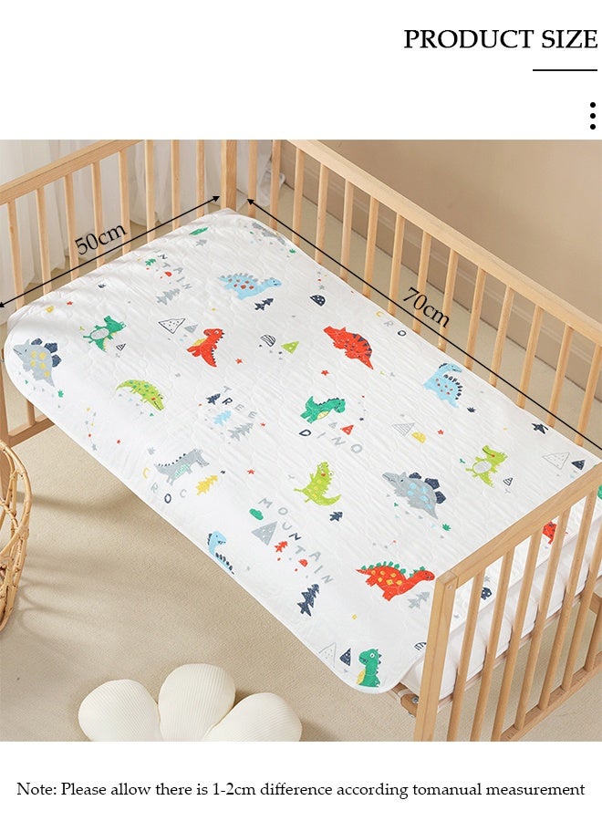 DUNISO Kids Diaper Changing Mat Mattress Sheet Protector Baby Waterproof Bed Pad Bed Wetting Pads Washable and Reusable Potty Training Pads for Pack in Play/Crib/Mini Crib 50*70CM - Image 2