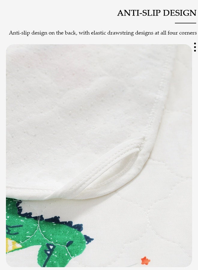 DUNISO Kids Diaper Changing Mat Mattress Sheet Protector Baby Waterproof Bed Pad Bed Wetting Pads Washable and Reusable Potty Training Pads for Pack in Play/Crib/Mini Crib 50*70CM - Image 5