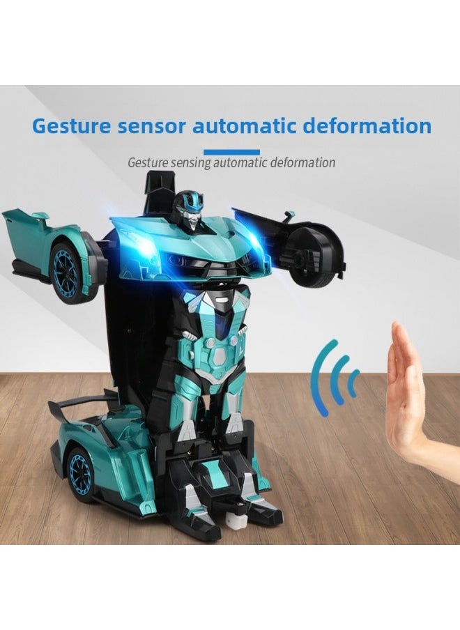 Voice-activated Induction Deformation Car King Kong Robot Charging Electric Boy Racing Children's Remote Control Toy Car-Color:Wasp Reddy God Of War Voice Control-Proportion:Five Electricity  - Image 4
